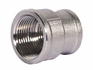 rs 1 1\2"*1 1\4", 80шт. (10шт\уп*8), муфта переходная вн. резьба латунь никелиров., lavita